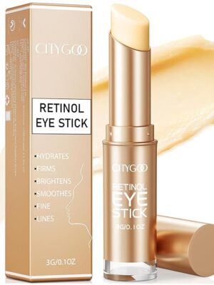 CITYGOO Retinol Eye Stick With Collagen, Hyaluronic Acid For Dark Circle, Under Eye Cream Anti Aging, For Puffiness and Bags Reduces Fine Lines (Retinol Premium Gold Edition 3g)