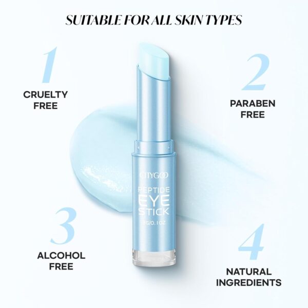 CITYGOO Peptide Under Eye Cream: Moisturizing Eye Stick Reduce Wrinkles Fine Lines for Women & Men