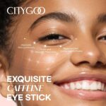 CITYGOO Caffeine Eye Cream Stick: Anti-Aging Firming & Dark Circles Moisturizing Balm for Puffiness & Eye Bags - Travel-friendly for Women (Caffeine Pink 3g)