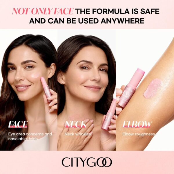 CITYGOO PDRN Volume Multi Balm: Caffeine & Volufiline Powered Stick for Dark Circles & Puffiness - Plumping & Firming - Collagen Anti-Wrinkle & Hydrating Care for Under-Eyes Face & Neck 13g