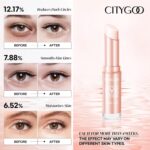 CITYGOO Caffeine Eye Cream Stick: Anti-Aging Firming & Dark Circles Moisturizing Balm for Puffiness & Eye Bags - Travel-friendly for Women (Caffeine Pink 3g)