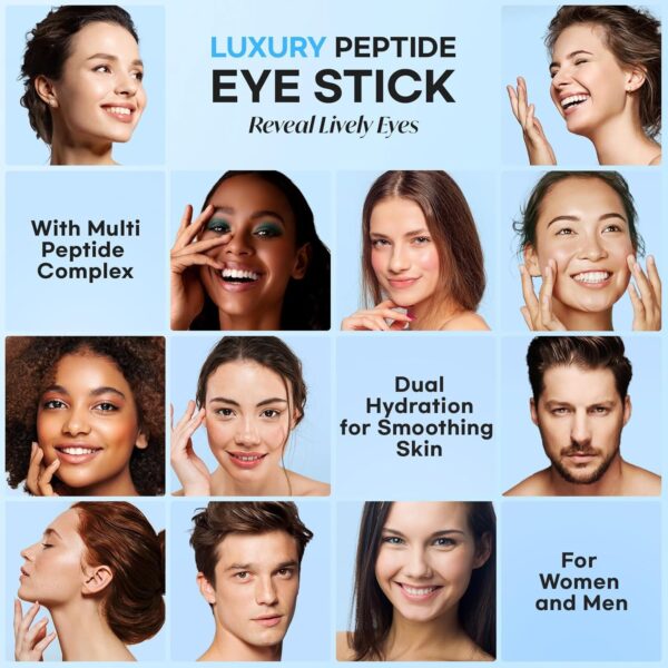 CITYGOO Peptide Under Eye Cream: Moisturizing Eye Stick Reduce Wrinkles Fine Lines for Women & Men