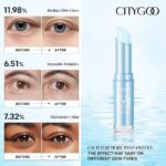 CITYGOO Peptide Under Eye Cream: Moisturizing Eye Stick Reduce Wrinkles Fine Lines for Women & Men